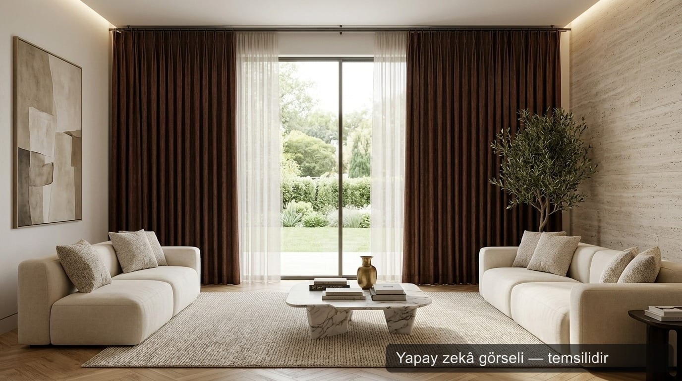 Sonra — kumaş giydirilmiş gerçek render